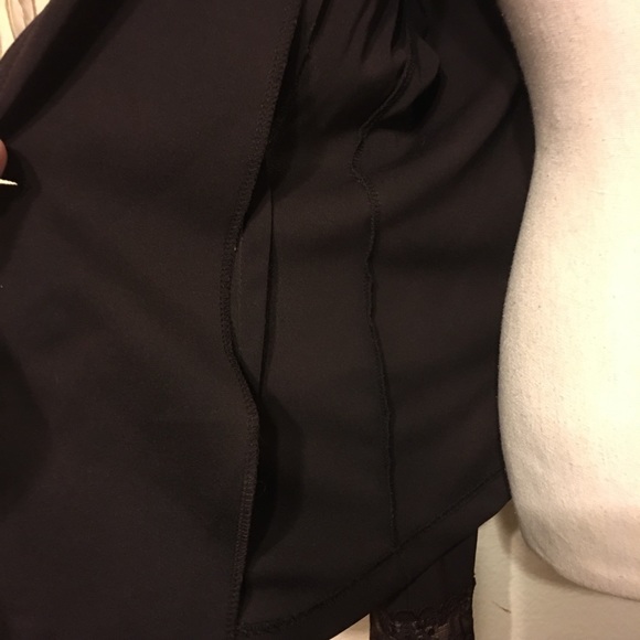 David Loren brown stretch blazer lace detail L - Picture 6 of 8